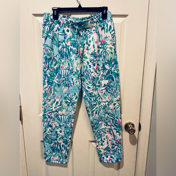 Lilly Pulitzer Tropical Emora Cabana Pant Mid Rise Cocktail Woman Size Medium - Picture 12 of 14